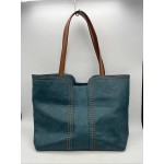 Montana West Teal Blue Faux Leather Tote Bag Western Whipstitch Shoulder Bag